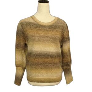 Molly Bracken Sweater Women’s Small Colors Brown Ombré Knit Wool Blend